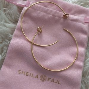 Sheila Fajl real gold hoops🦋